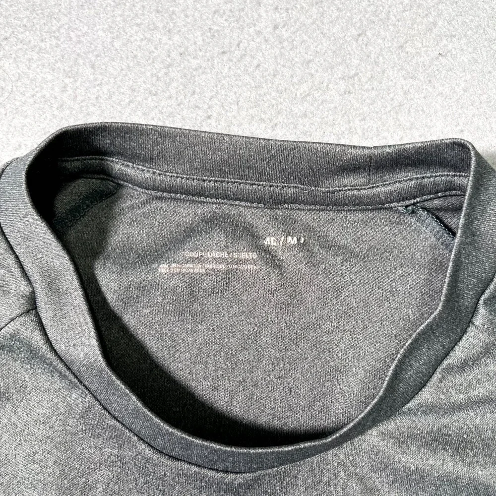 Under Armour T Shirt Mens Medium Gray Logo Performance‎ Raglan Sleeve Athletic